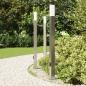 Preview: Pollerleuchten mit Sensor&Steckdose 3 Stk. 110 cm Edelstahl IP44
