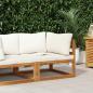 Preview: ARDEBO.de - Modular-Ecksofa mit Cremeweißen Kissen Akazie Massivholz