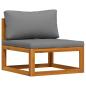 Preview: 3-tlg. Garten-Lounge-Set mit Kissen Massivholz Akazie