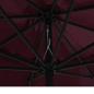 Preview: Sonnenschirm mit Metall-Mast 390 cm Bordeauxrot