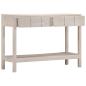 Preview: Konsolentisch Weiß 110x35x75 cm Massivholz Mango