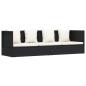 Preview: Garten-Sofabett mit Kissen Poly Rattan Schwarz
