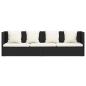 Preview: Garten-Sofabett mit Kissen Poly Rattan Schwarz