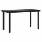 Preview: Garten-Esstisch Schwarz 140x70x74 cm Stahl und Glas