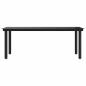 Preview: Garten-Esstisch Schwarz 200x100x74 cm Stahl und Glas