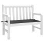 Preview: Gartenbank-Auflage Schwarz 120x50x3 cm Oxford-Gewebe