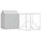 Preview: Outdoor-Hundezwinger mit Dach Silbern 4x4x2,5m Verzinkter Stahl