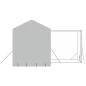 Preview: Outdoor-Hundezwinger mit Dach Silbern 4x4x2,5m Verzinkter Stahl