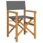 Preview: Regiest?hle 2 Stk. Klappbar Grau Massivholz Teak