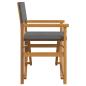 Preview: Regiest?hle 2 Stk. Klappbar Grau Massivholz Teak