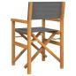 Preview: Regiest?hle 2 Stk. Klappbar Grau Massivholz Teak
