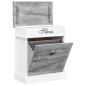 Preview: Schuhschrank Grau 50 x 28 x 58 cm Paulownia Holz