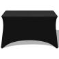 Preview: Stretch-Tischhusse 2 Stk. 243 x 76 x 74 cm Schwarz