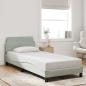 Preview: ARDEBO.de - Bettgestell Dover Hellgrau 90x190 cm Samt
