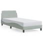 Preview: Bettgestell Dover Hellgrau 90x190 cm Samt