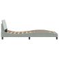 Preview: Bettgestell Dover Hellgrau 90x190 cm Samt