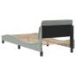 Preview: Bettgestell Dover Hellgrau 90x190 cm Samt