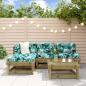 Preview: ARDEBO.de - 5-tlg. Garten-Lounge-Set Kiefernholz Imprägniert
