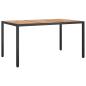 Preview: 7-tlg. Garten-Essgruppe mit Kissen Schwarz Poly Rattan