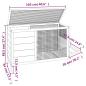 Preview: Kaninchenstall Rot 103x44x69,5 cm Massivholz Kiefer