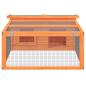 Preview: Kaninchenstall Braun 117,5x97x47,5 cm Massivholz Kiefer