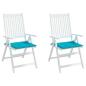 Preview: Gartenstuhl-Kissen 2 Stk. Türkis 50x50x3 cm Stoff