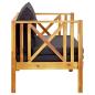 Preview: 2-Sitzer-Gartenbank mit Kissen 122 cm Massivholz Akazie