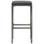 Preview: Barhocker mit Kissen 3 Stk. Grau Poly Rattan
