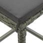 Preview: Barhocker mit Kissen 3 Stk. Grau Poly Rattan