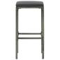 Preview: Barhocker mit Kissen 6 Stk. Grau Poly Rattan