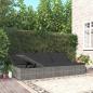 Preview: ARDEBO.de - Sonnenliege mit Auflagen Poly Rattan Dunkelgrau
