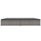 Preview: Sonnenliege mit Auflagen Poly Rattan Dunkelgrau
