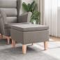 Preview: ARDEBO.de - Hocker mit Holzbeinen Taupe Stoff