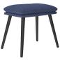 Preview: Fußhocker Blau 45x29,5x35 cm Stoff