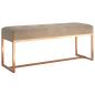 Preview: Sitzbank Beige 110x36x45 cm Samt