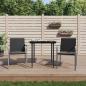 Preview: ARDEBO.de - Gartenstühle mit Kissen 2 Stk. Schwarz 56x59x84 cm Poly Rattan