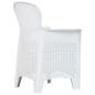 Preview: Gartenst?hle 2 Stk. mit Kissen Wei? Kunststoff Rattan-Optik