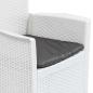 Preview: Gartenst?hle 2 Stk. mit Kissen Wei? Kunststoff Rattan-Optik