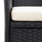 Preview: 2-Sitzer-Gartenbank mit Teetisch 143 cm Poly Rattan Schwarz