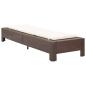 Preview: Sonnenliege mit Auflage Braun Poly Rattan