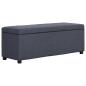 Preview: ARDEBO.de - Bank mit Staufach 116 cm Dunkelgrau Polyester