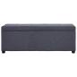 Preview: Bank mit Staufach 116 cm Dunkelgrau Polyester