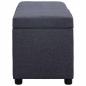 Preview: Bank mit Staufach 116 cm Dunkelgrau Polyester