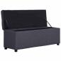 Preview: Bank mit Staufach 116 cm Dunkelgrau Polyester