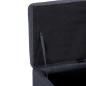 Preview: Bank mit Staufach 116 cm Dunkelgrau Polyester