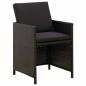 Preview: Gartenstühle mit Kissen 2 Stk. Poly Rattan Schwarz