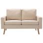 Preview: 2-Sitzer-Sofa Creme Stoff