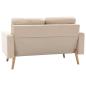 Preview: 2-Sitzer-Sofa Creme Stoff