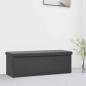 Preview: ARDEBO.de - Faltbare Sitzbank mit Stauraum Grau PVC