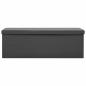 Preview: Faltbare Sitzbank mit Stauraum Grau PVC